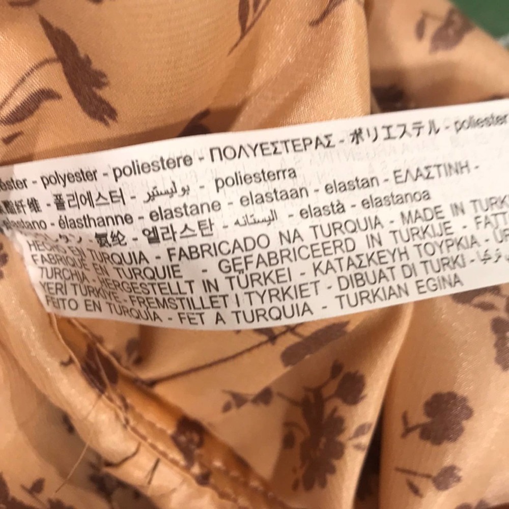 NWT Zara printed skirt gold and copper M - Picture 6 of 7
